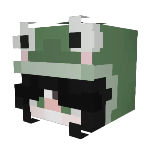 Cindyvc Minecraft avatar head, 3D render