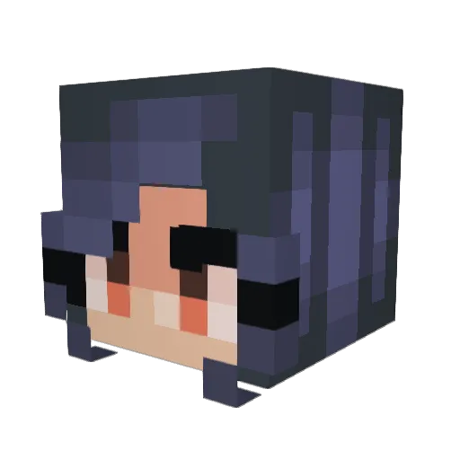 Cindyyn Minecraft avatar head, 3D render