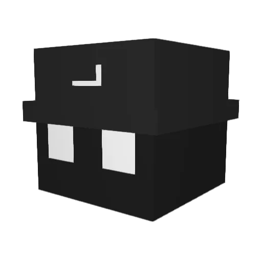 Cineczek Minecraft avatar head, 3D render