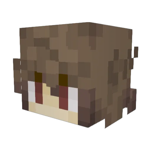 Cinerophobia Minecraft avatar head, 3D render