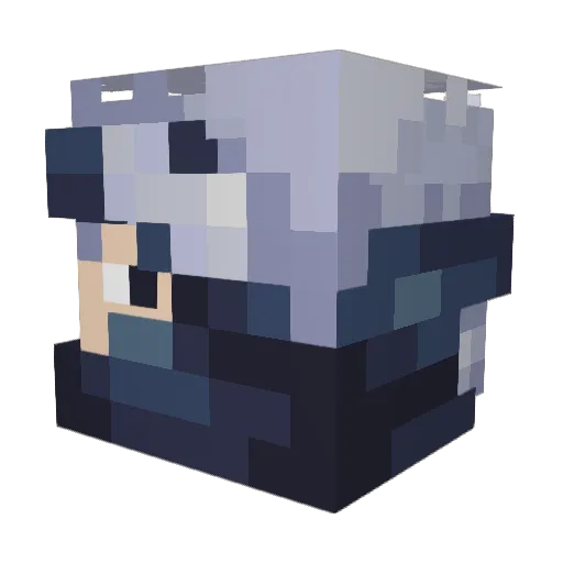 Cinesi38 Minecraft avatar head, 3D render