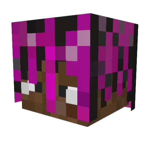 CinetixYT Minecraft avatar head, 3D render