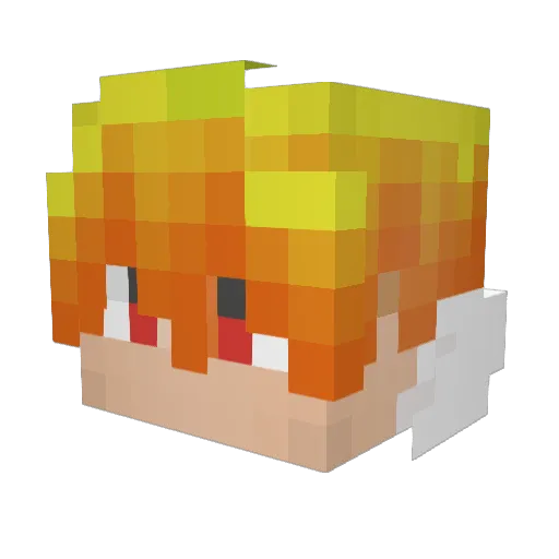 Cingcxk Minecraft avatar head, 3D render