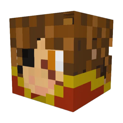 Cinghiale01 Minecraft avatar head, 3D render