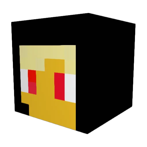 CiniMinido Minecraft avatar head, 3D render