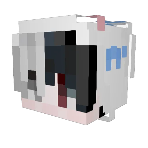 CinnEmorroll Minecraft avatar head, 3D render