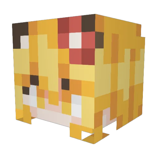 CinnaMom4U Minecraft avatar head, 3D render