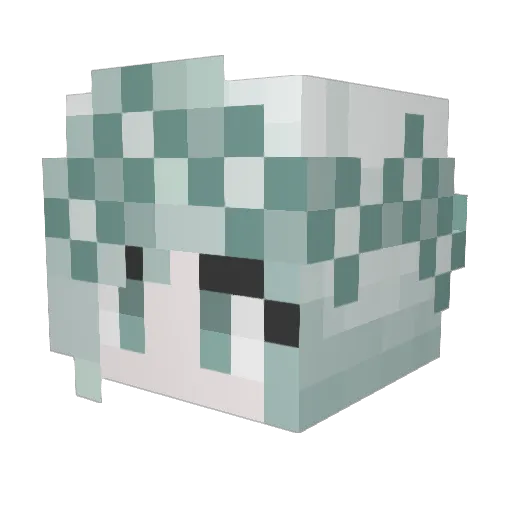 CinnaPow Minecraft avatar head, 3D render