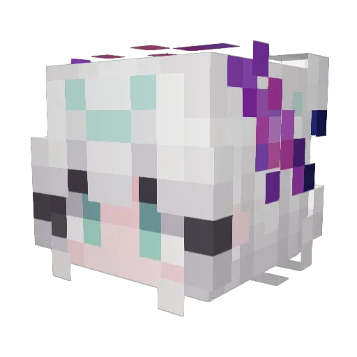 CinnabarBean Minecraft avatar head, 3D render
