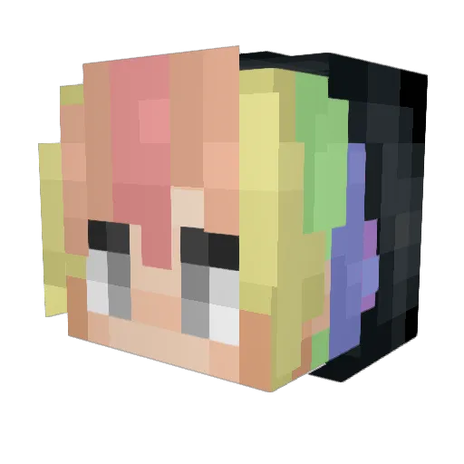 Cinnafire Minecraft avatar head, 3D render