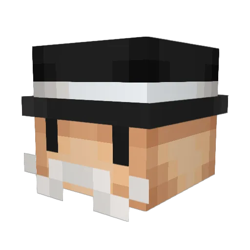Cinnaj Minecraft avatar head, 3D render