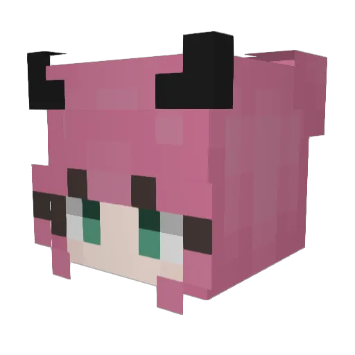 Cinnaminis Minecraft avatar head, 3D render