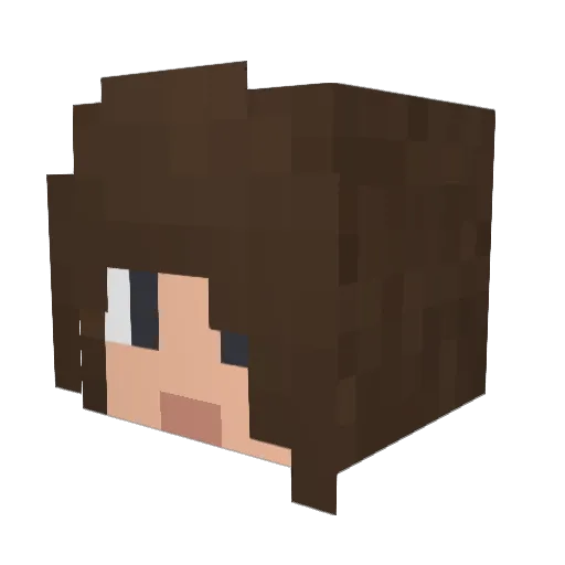 Cinnamon15 Minecraft avatar head, 3D render
