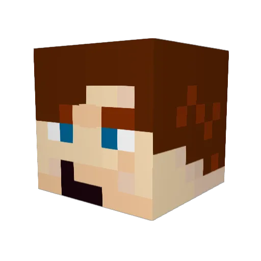 CinnamonBoy49 Minecraft avatar head, 3D render