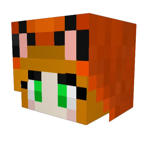 CinnamonDream Minecraft avatar head, 3D render