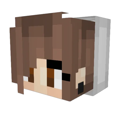 CinnamonHere Minecraft avatar head, 3D render
