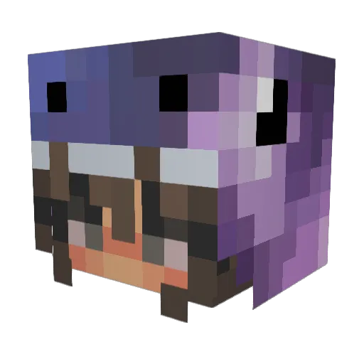 CinnamonPanda Minecraft avatar head, 3D render