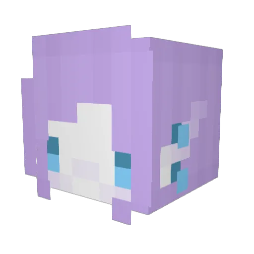 CinnamonRoll8 Minecraft avatar head, 3D render