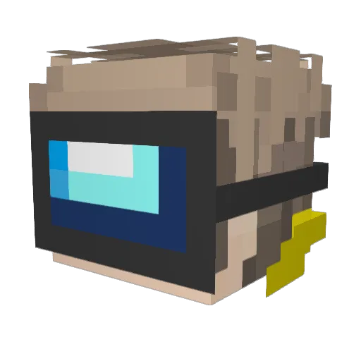 Cinnamoncape296 Minecraft avatar head, 3D render