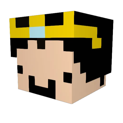 CinnarT Minecraft avatar head, 3D render