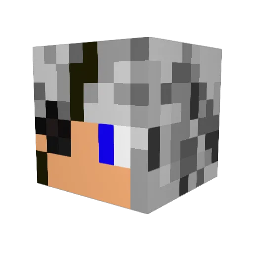 Cinnith_ Minecraft avatar head, 3D render