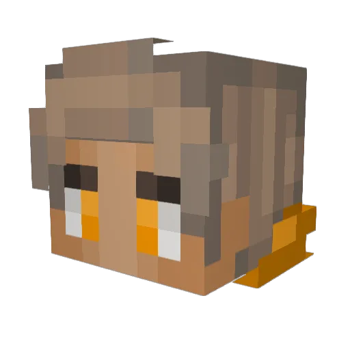 Cinos_Zero Minecraft avatar head, 3D render
