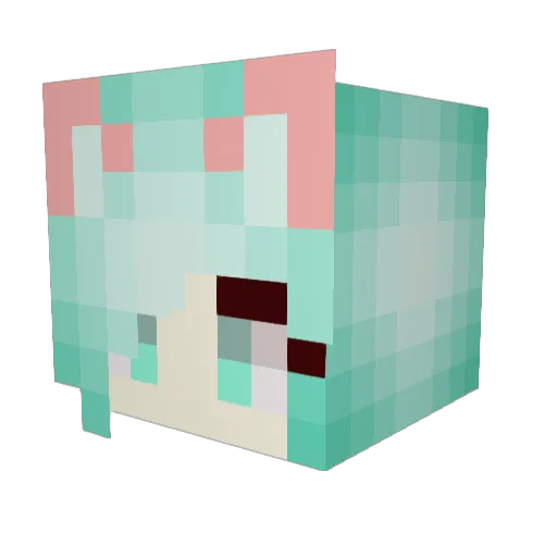 Cinque2 Minecraft avatar head, 3D render