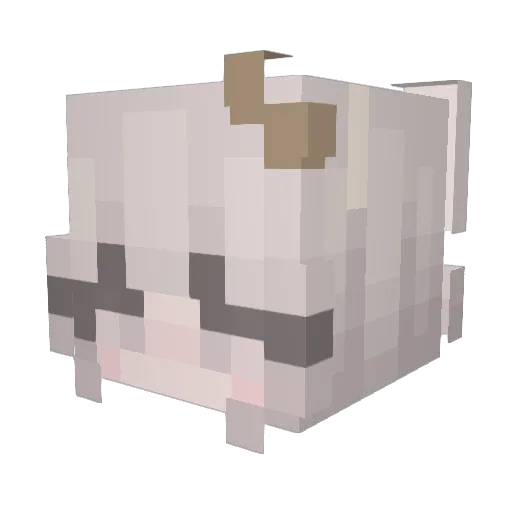 Cintia93 Minecraft avatar head, 3D render