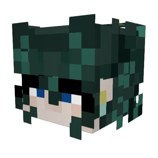 Cintike16 Minecraft avatar head, 3D render