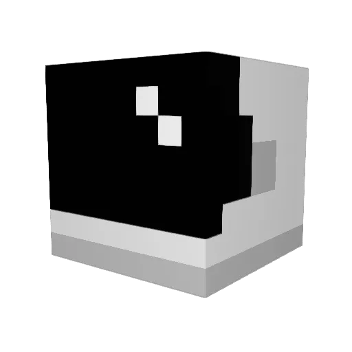 Cinubg Minecraft avatar head, 3D render