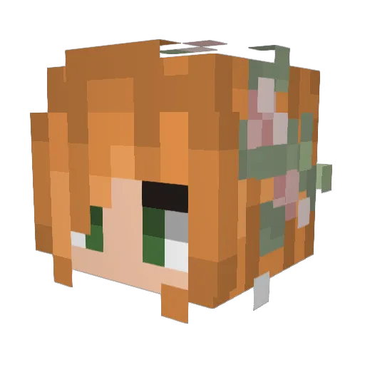 Cinz3nta Minecraft avatar head, 3D render