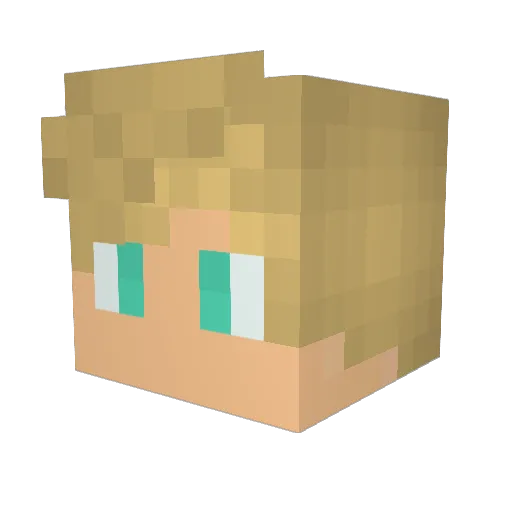 Ciocapon Minecraft avatar head, 3D render