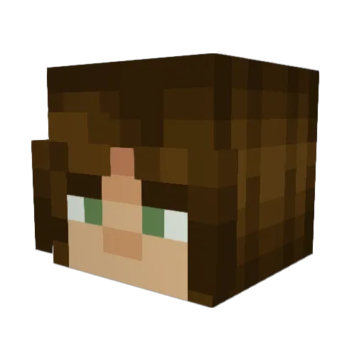 CiociaBeth Minecraft avatar head, 3D render