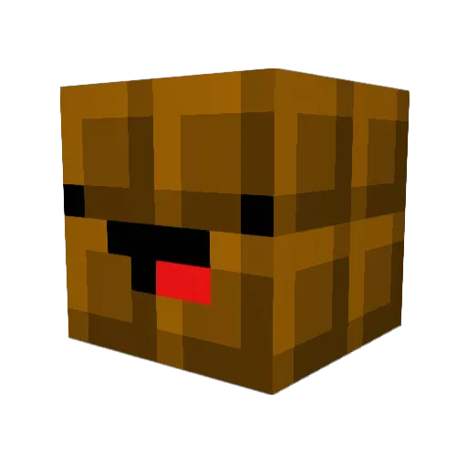 Ciockny Minecraft avatar head, 3D render