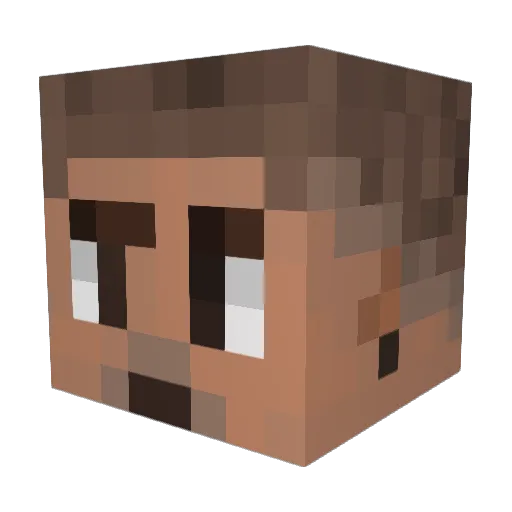 Cioflingarul Minecraft avatar head, 3D render