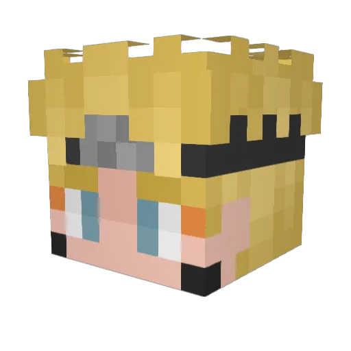 Cioudy999 Minecraft avatar head, 3D render