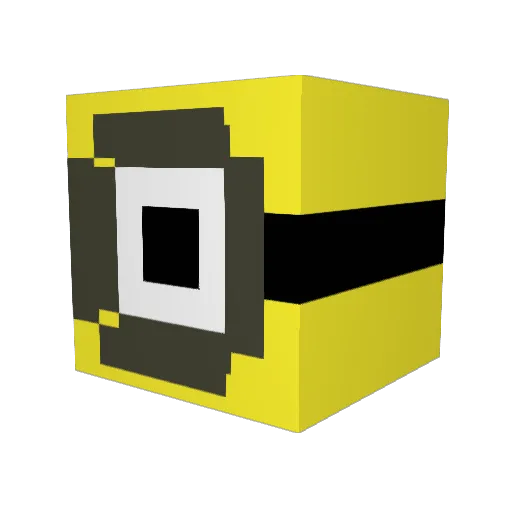 Cipc Minecraft avatar head, 3D render