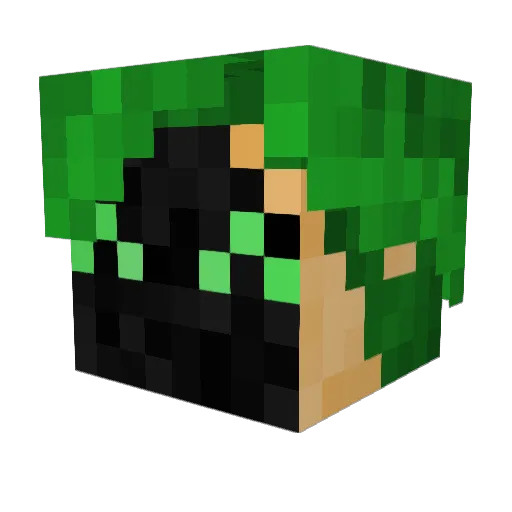 CipherFace54 Minecraft avatar head, 3D render