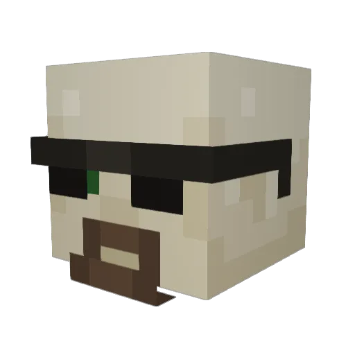 CipherFile Minecraft avatar head, 3D render