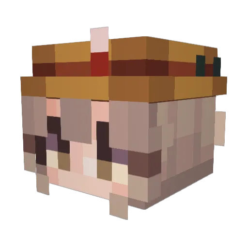 CipherMoth47 Minecraft avatar head, 3D render