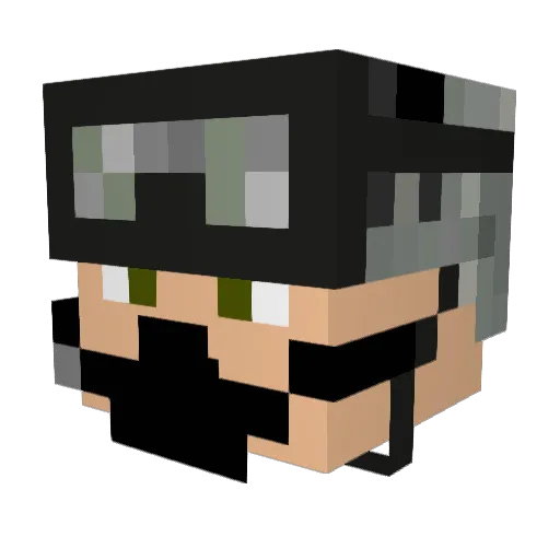 Cipherpixy Minecraft avatar head, 3D render