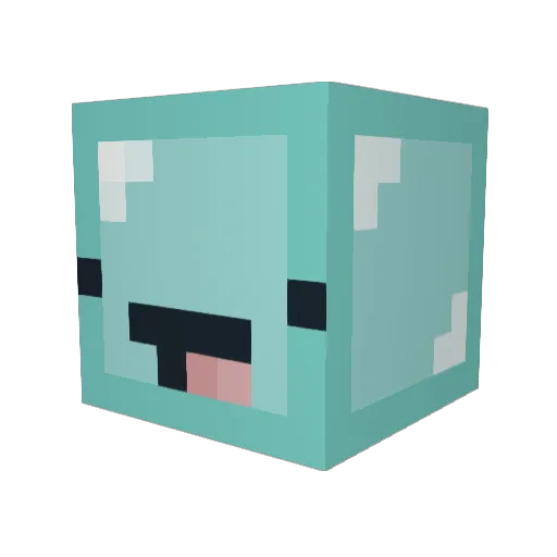 CipiRares Minecraft avatar head, 3D render