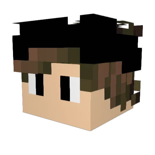 Cipryanna Minecraft avatar head, 3D render