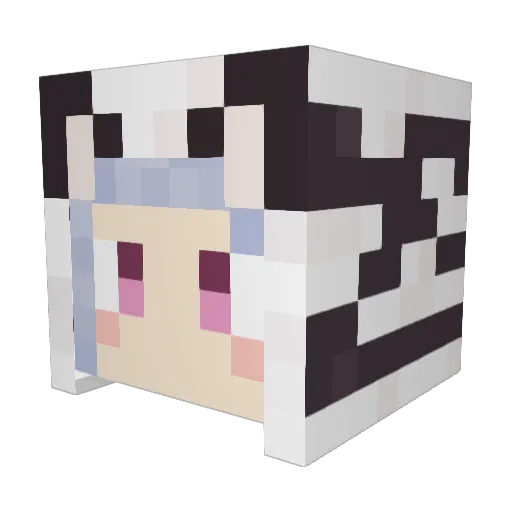 Cipxy Minecraft avatar head, 3D render