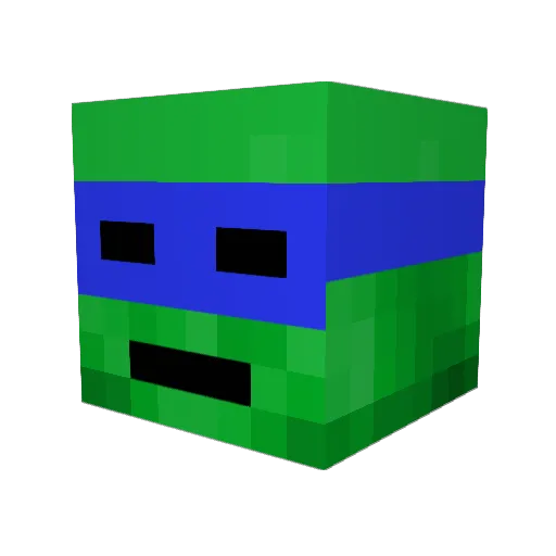 Ciquattro Minecraft avatar head, 3D render