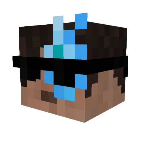 Cirad_ Minecraft avatar head, 3D render