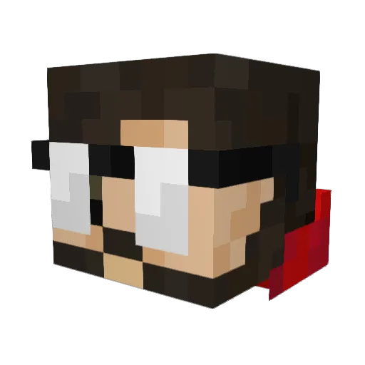 Ciraell Minecraft avatar head, 3D render