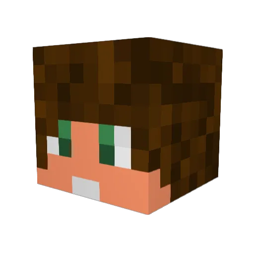 Ciran0 Minecraft avatar head, 3D render