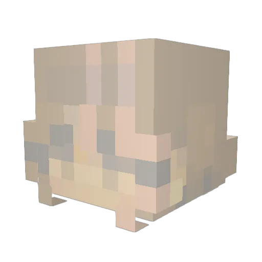 Circilia Minecraft avatar head, 3D render