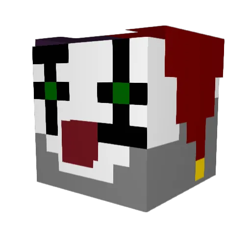 Circus_King Minecraft avatar head, 3D render